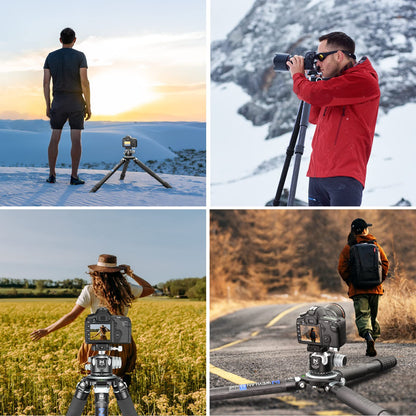 Heavy Duty Tripod Carbon Fiber Camera Tripod WEYLLAN LX9 Professional Tripod Camera, 10 Layers Carbon Fiber Tube, with 40mm Leg Tube, Durable Carbon Bowl Tripods for DSLR Camera Max Load 88lbs/40kg