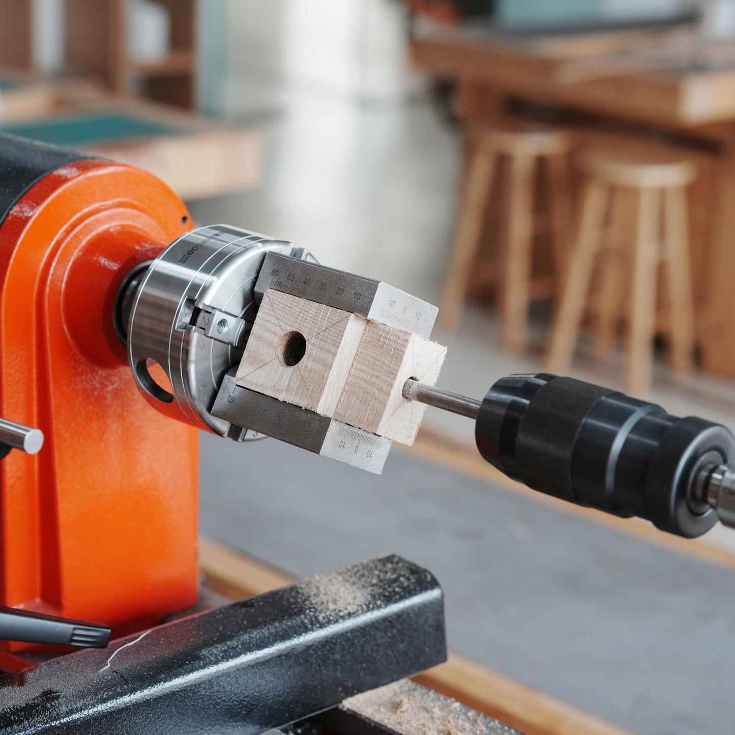 BMWOOD NCK SERIES YD6540 Quick-Change Jaws for Woodturning Lathe for Making Pipe and Spoons.