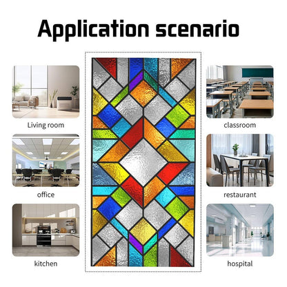 ZAQIO 2 Pack Stained Glass Fluorescent Light Cover for Ceiling Light, Magnetic Ceiling Light Cover Classroom Lights Covers Classroom Supplies for School Classroom Home Office