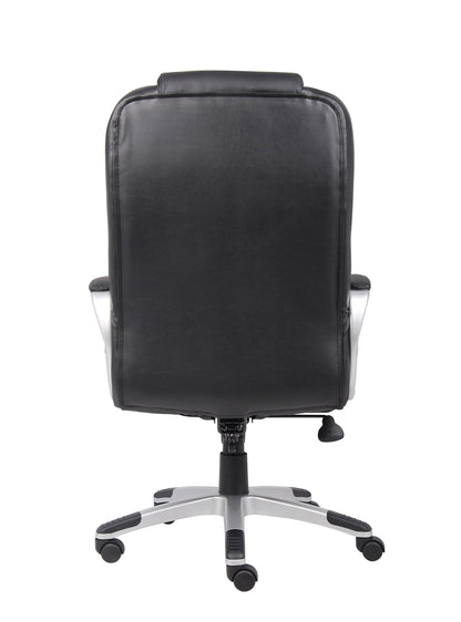 Boss Black No Tools Required Executive Leather Chair