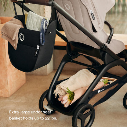 Bugaboo Dragonfly City Stroller - Lightweight Compact Baby Stroller with One Hand Easy Fold in Any Position, Full Suspension, XL Underseat Basket - Midnight Black
