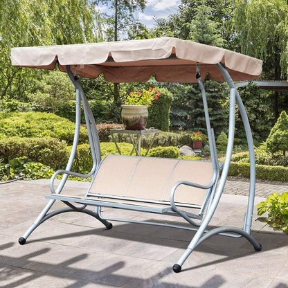Windproof Porch Swing Canopy Top Cover, Waterproof Sunshade Protector for Outdoor Garden Patio Swing Seat