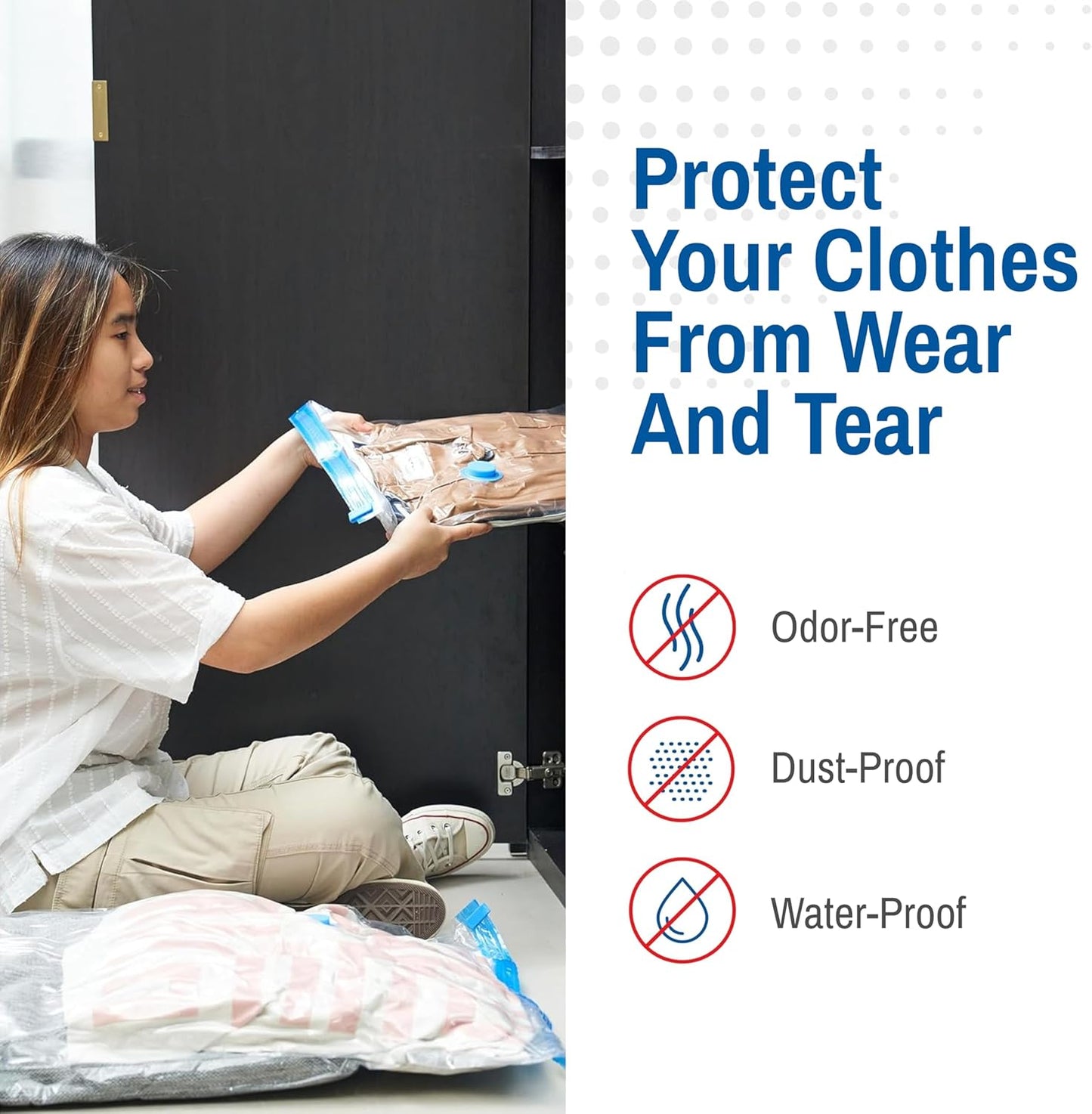 Spacesaver Vacuum Storage Bags (Variety 20 Pack) - Save 80% on Clothing Storage Space, Compression Seal