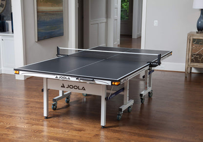 JOOLA Rally TL Professional MDF Indoor Ping Pong Table w/Quick Clamp Table Tennis Net & Post Set - 10 Minute Easy Assembly - Corner Ball Holders - Tournament Quality - Includes Playback Mode