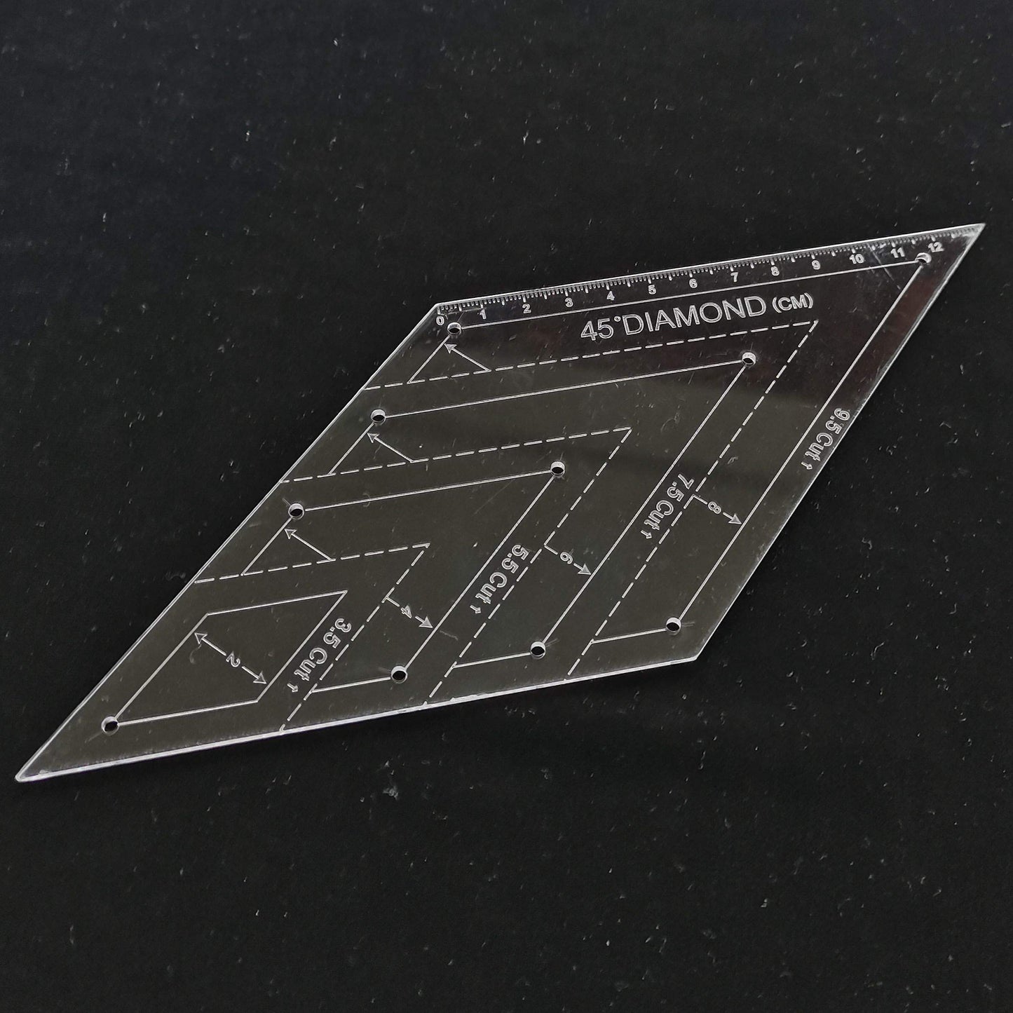 HONEYSEW Quilts Quilter's Ruler Hexagon Quilting Ruler Equilateral Traiangle Diamound (4PCS-Total)