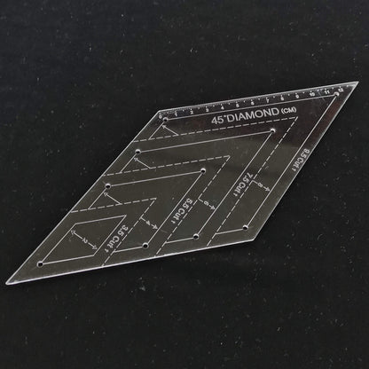 HONEYSEW Quilts Quilter's Ruler Hexagon Quilting Ruler Equilateral Traiangle Diamound (4PCS-Total)