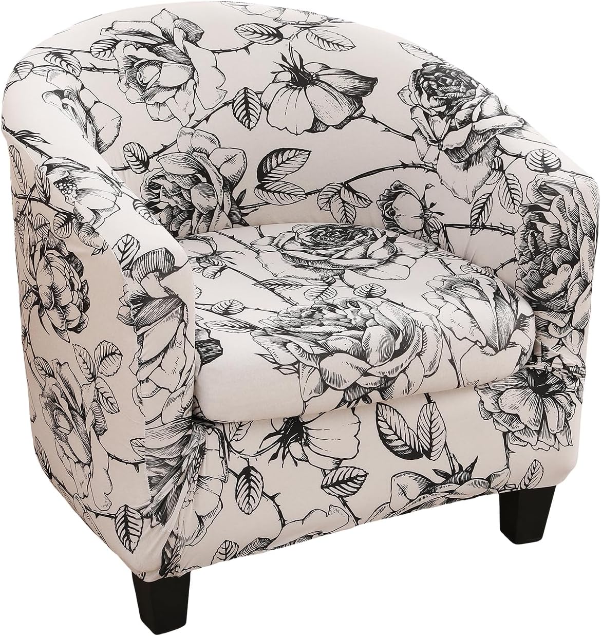 2 14 NILUOH Club Chair Slipcover Piece Stretch Barrel Chair Covers Printed Tub Chair Slipcovers Soft Accent Armchair