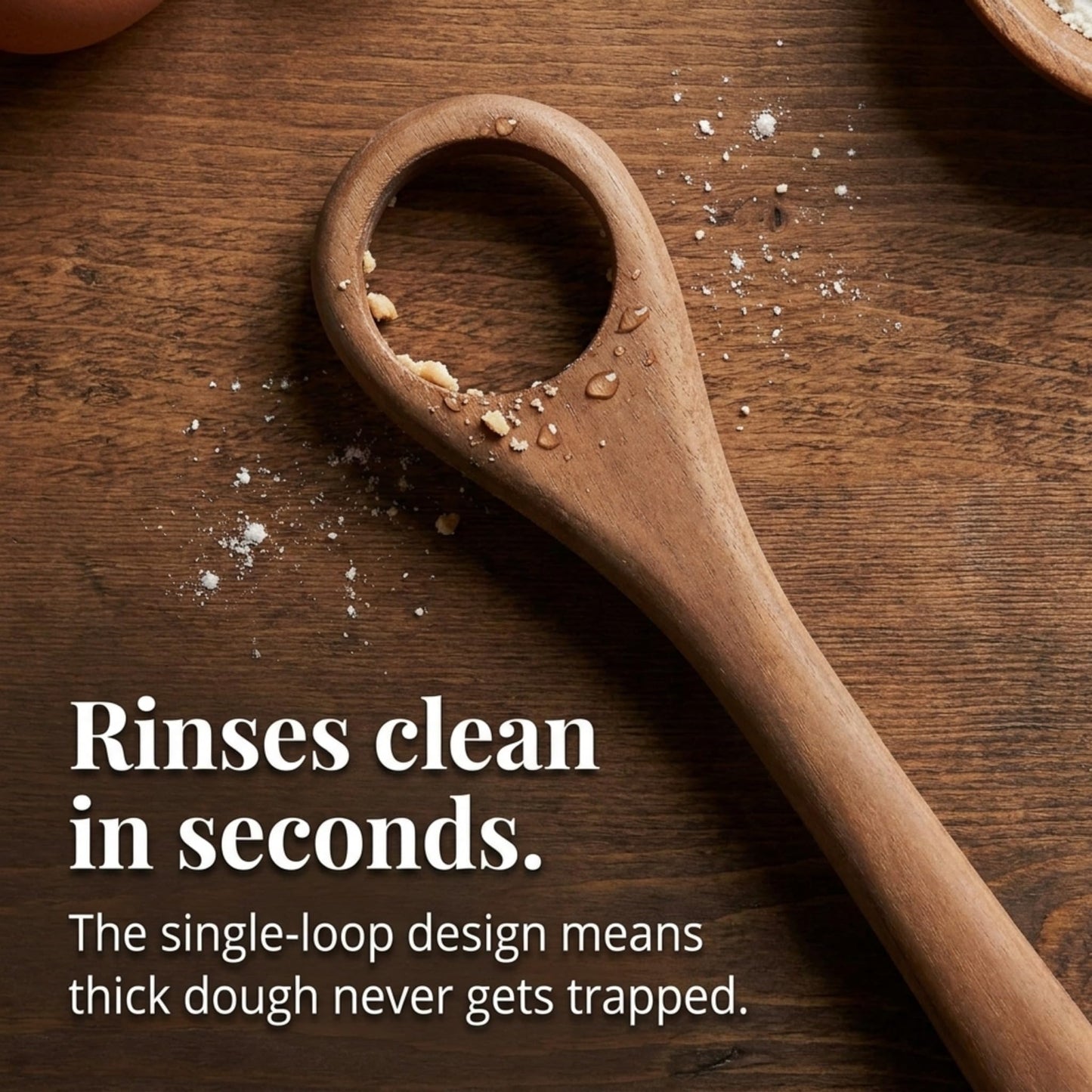Danish Dough Whisk - Bread Wisking Tool for Mixing - Sourdough Wood Stirrer for Pastries, Egg, Pizza
