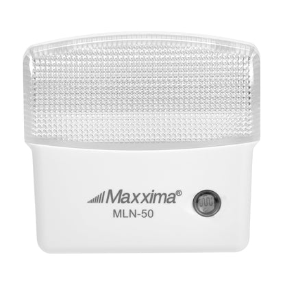 Maxxima LED Night Light with Dusk to Dawn Sensor - Featuring 25 Lumens, Plug in, Ideal for Bedrooms, Bathrooms, Basements, Hallways, and Senior Living, Cool Light - 2 Pack