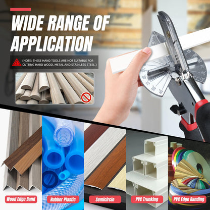 Miter Shear & Cutting Tool - 45-135° Adjustable Angle with 10 Sharp Blades for Woodworking, DIY Projects, Home Repairs | Durable Design, Rust-Resistant, Easy to Use