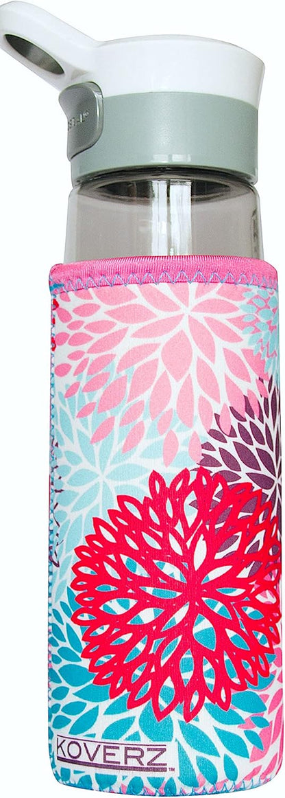 24-30 oz Koverz Neoprene Water Bottle Insulator Cooler Coolie - Petals