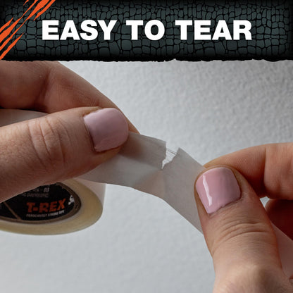 T-Rex Double Sided Super Glue Tape, 0.75" x 15 Yards, Clear, 1 Pack (287704)