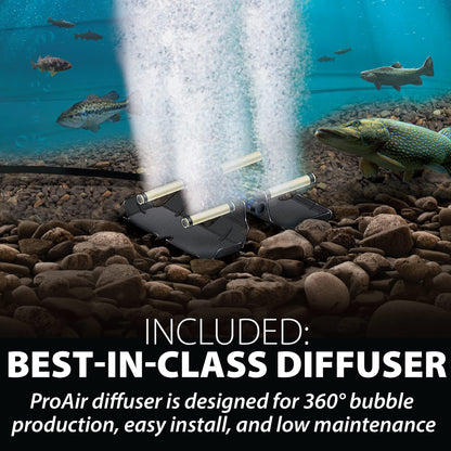 Airmax PondSeries PS10 Aeration System, Pond & Lake Aerator, Aerate Ponds & Lakes up to 1 Acres, Quiet & Energy Efficient Compressor, Maximum Water Circulation, 1 Air Diffuser Kit, 115v