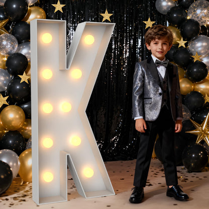 Light up Letters 3ft Marquee Giant Light up Letters K LED Letter Lights Lighted Letter Pre-Cut Foam Board for Birthday Christmas Graduation Party Decorations Letras Con Luces Para Decorar Fiestas
