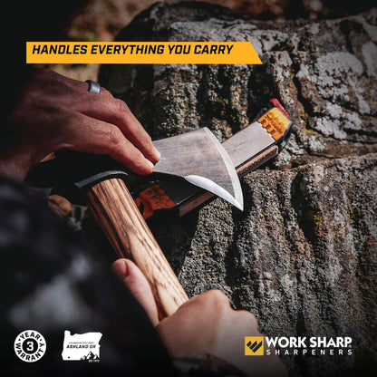 Work Sharp Guided Field Sharpener, Compact Travel Knife Sharpener Tool