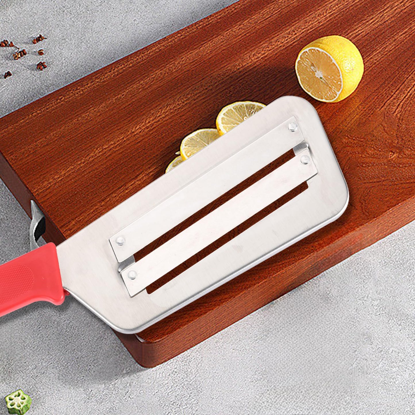 Cabbage Chopper Shredder, 2 Pack Cabbage Cutter Knife Kitchen Slicer Sauerkraut Cutter Coleslaw Grater, Sharp Stainless Steel Blades, Black & Red Handle