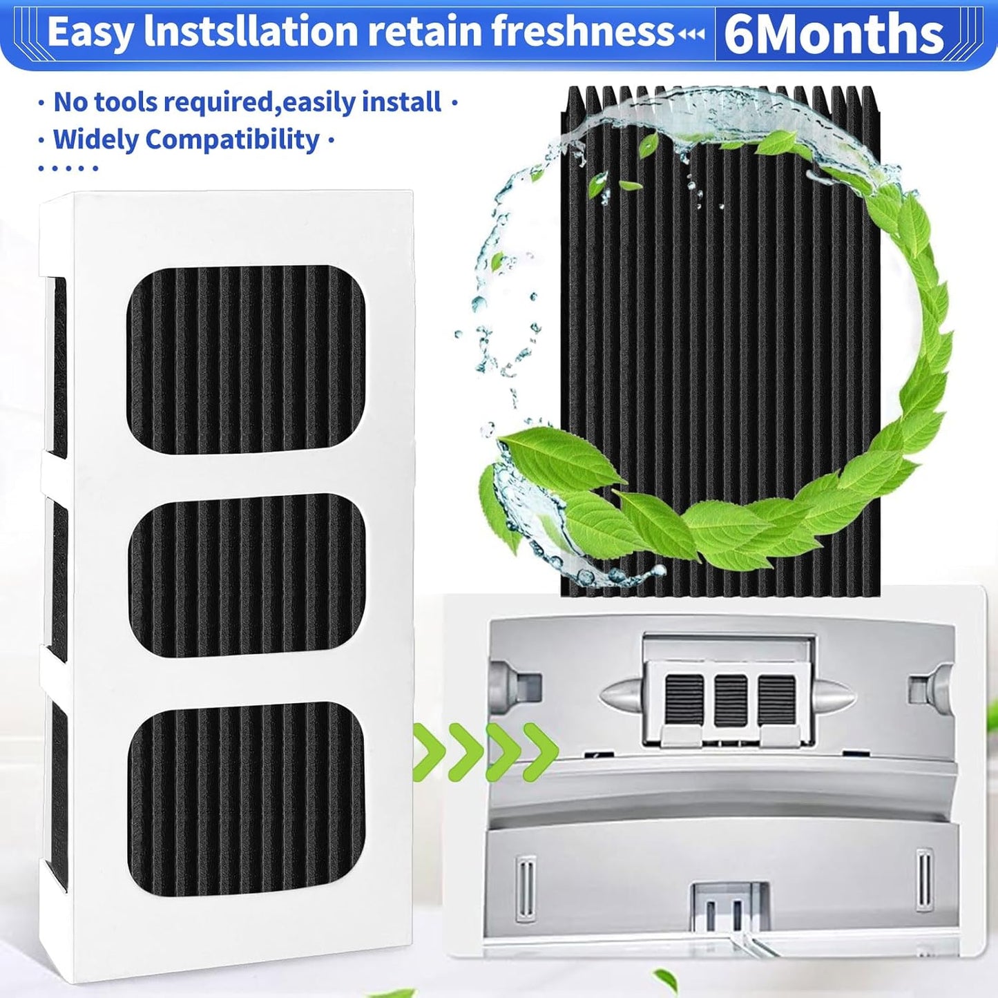 4 Pack Paultra2 Refrigerator Air Filter Replacement for Frigidaire PAULTRA2 Pure Air Ultra II