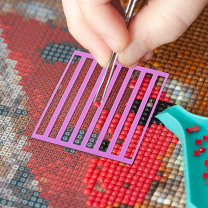 9Pcs Diamonds Painting Rulers 9 Colors Diamond Ruler Reusable Diamond Kit Alignment Tool Painting Guide for Diamonds Painting Enthusiasts