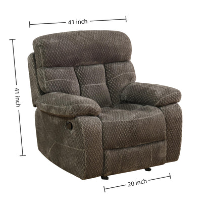 Trygoal Manual Recliner Chair, Nursery Rocking Chair, Recliner Chair for Adults, Lazy Boy, Gaming Recliner wih Overstuffed Arms, Suitable for Home Theater, Living Room, Bedroom, Dark Brown