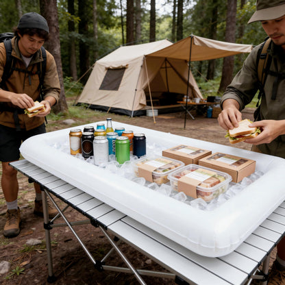 2 Pack Inflatable Serving Bar Buffet Cooler - Ice Tray for Food & Drinks, Portable for Parties, BBQ, Picnic, Pool Keep Cold All Day Reusable & Leak-Proof Summer Essentials