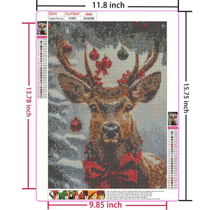 Amz Camel Diamond Painting Kit, 30x40cm Christmas Reindeer Diamond Art, Crystal Bead Decoration, Easy Craft for Beginners, Festive Holiday Gift