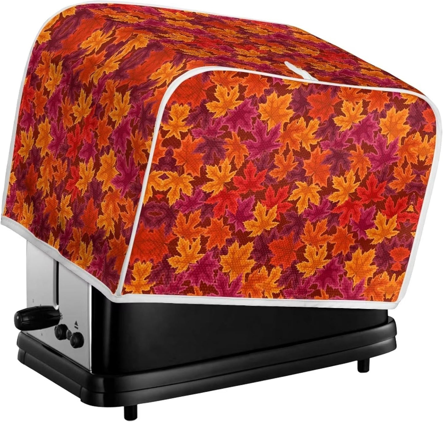 Thanksgiving Maple Leaf Toaster Cover, Dustproof 2 Slice Bread Maker Cover, Small Kitchen Appliance Protection