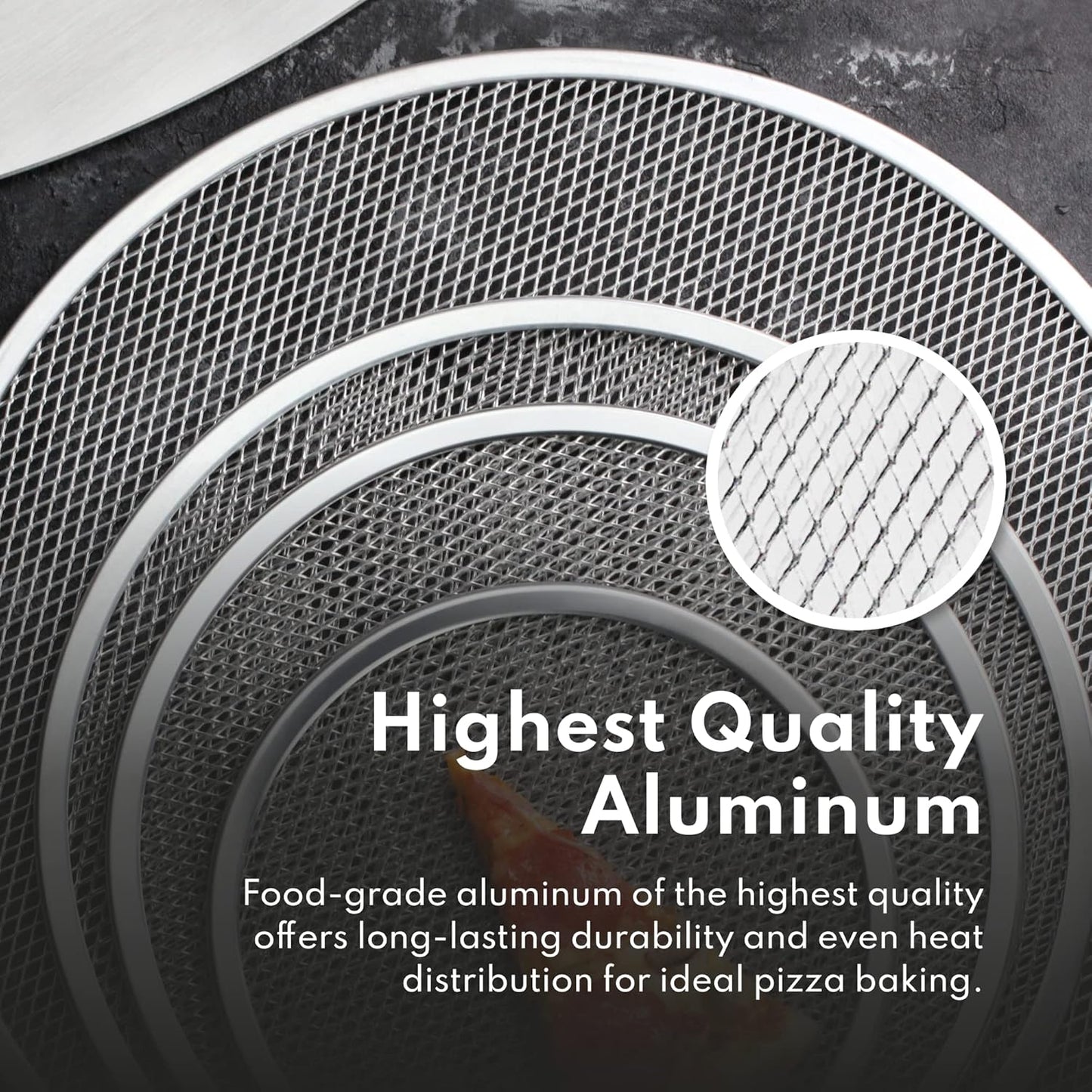 New Star Foodservice Restaurant-Grade Aluminum Pizza Baking Screen, 20-Inch (Pack of 1)