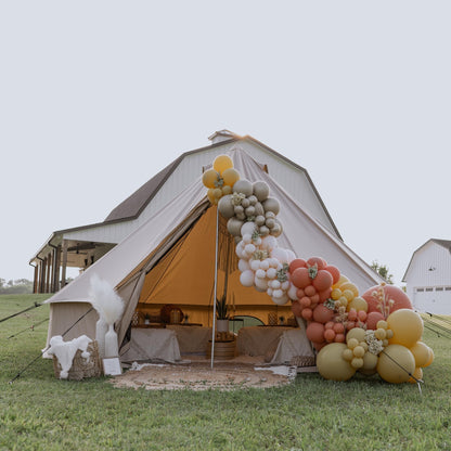 WHITEDUCK Regatta Canvas Bell Tent - w/StoveJack, Waterproof, 4 Season Luxury Camping and Glamping Yurt Tent Outdoor (13' (4M), Water Repellent, Sandstone Beige)