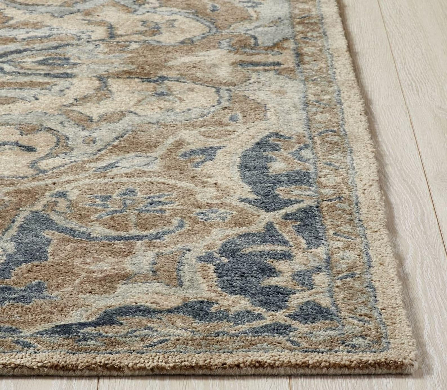 PB Nolan Natural Traditional Oriental Style Handmade Tufted 100% Woolen Area Rugs & Carpet Living Room Bedroom (2'6"x9' feet Runner)