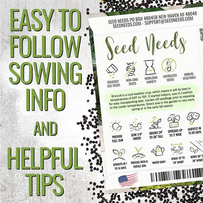 5 Packs) Seed Needs Cauliflower Seeds for Planting Romanesco Broccoli/Cauliflowers - Non-GMO Heirloom & Untreated