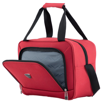 Travelers Club Chicago Hardside Expandable Spinner Luggage, Red, 5 Piece Set