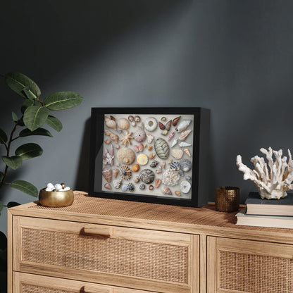 Americanflat 11x14 Shadow Box Frame with Shatter-Resistant Glass - Silhouette Collection - Large Shadow Box Display Case for Tabletop and Wall Display - Black with Soft Felt Back