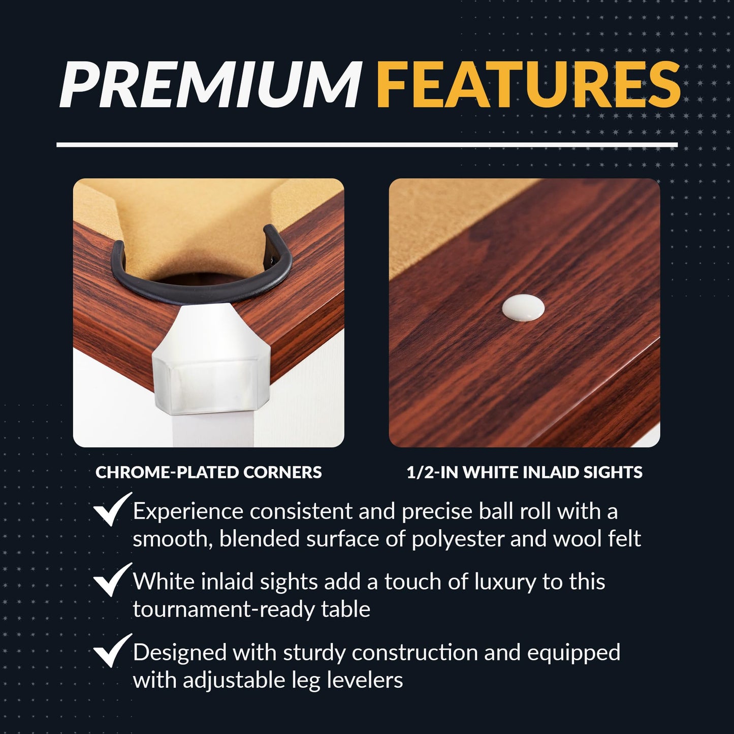 Hathaway Newport II 7 Foot Dining Pool Table Combo with Game Accessories, & 2 Benches – Multifunctional Billiards Table with Ping Pong & Dining Top – White Finish, Walnut Accents, Camel Felt