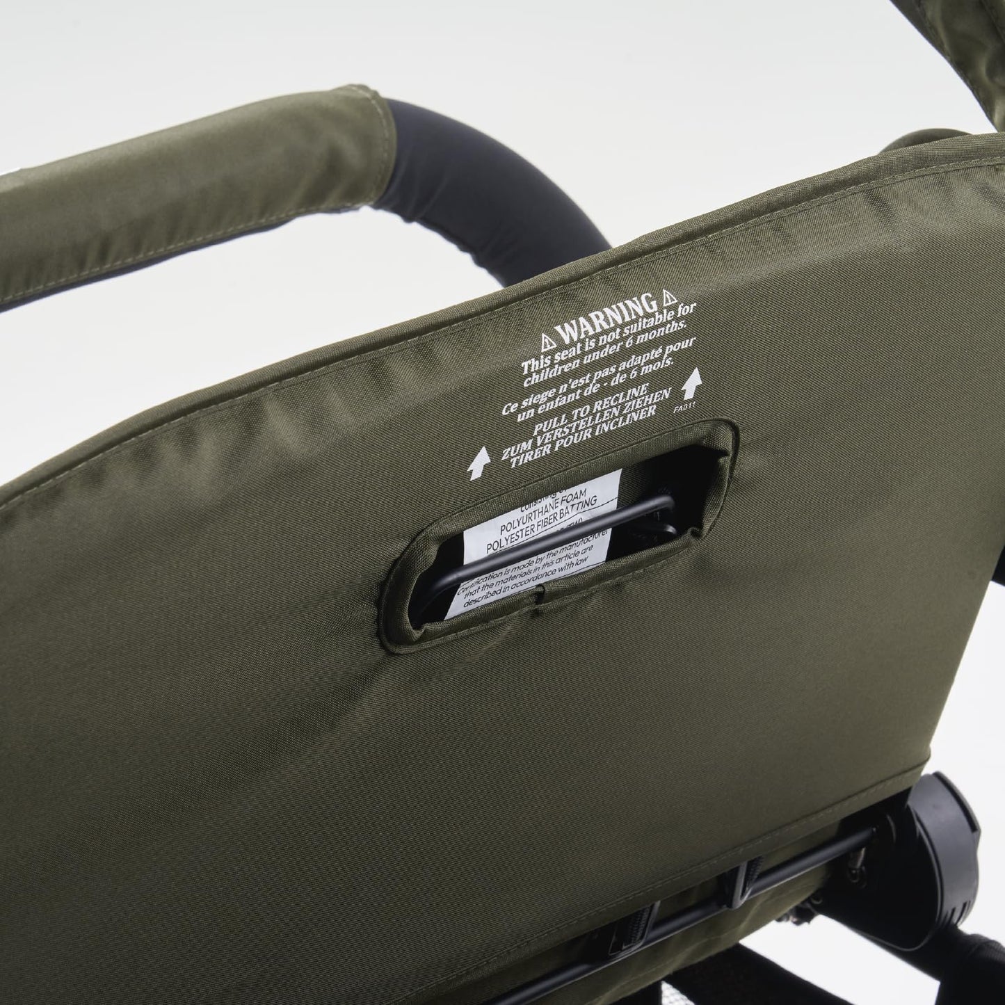 Familidoo H4E Quad Lidoo Lite 4-Seater Stroller Wagon for Kids, Lightweight & Foldable with Reclining Seats, 5-Point Harness, Double Canopy & Rain Cover (Olive)