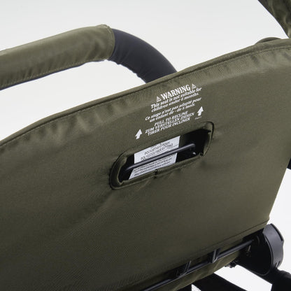 Familidoo H4E Quad Lidoo Lite 4-Seater Stroller Wagon for Kids, Lightweight & Foldable with Reclining Seats, 5-Point Harness, Double Canopy & Rain Cover (Olive)