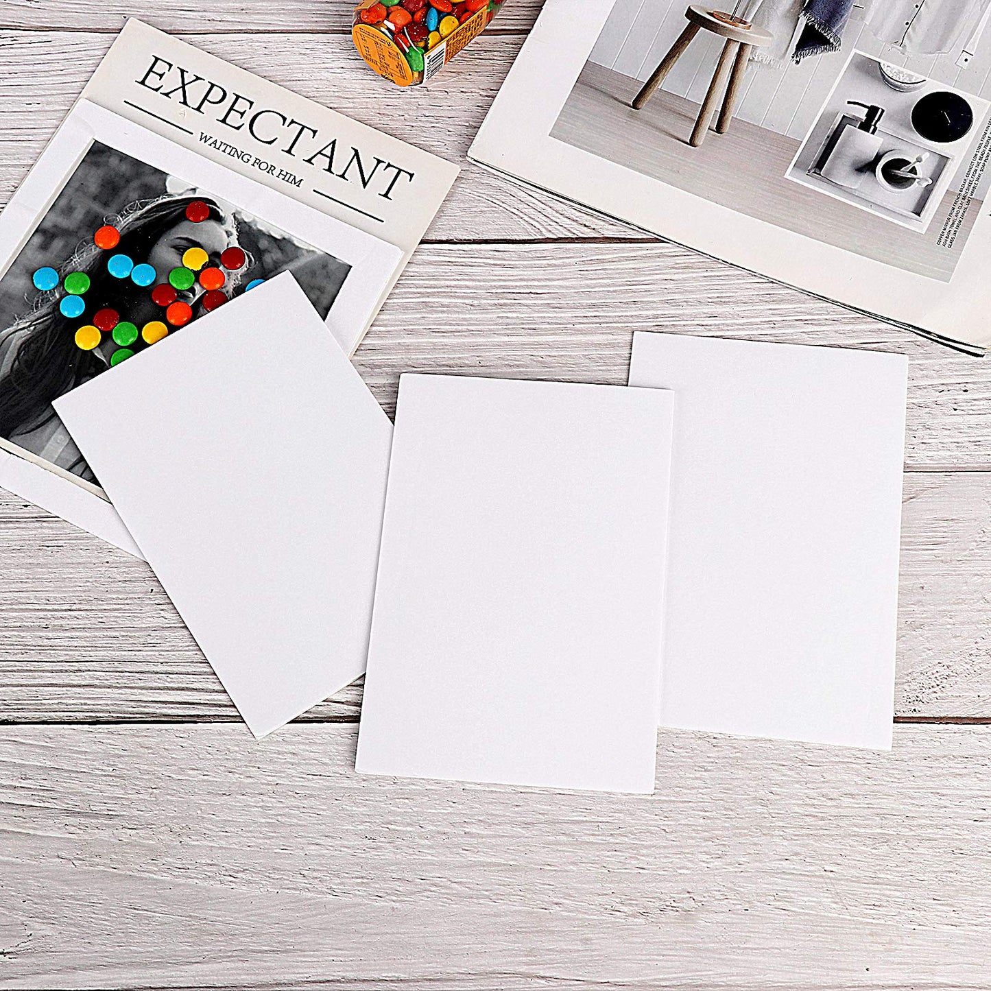 Adasea 30 Sheets White Sticky Foam Sheets-Foam Tapes Double Sided Adhesive Foams Sheet 3D White Dual-Adhesive Foams Sheet for Scrapbook Crafting DIY Crafts, 3.9 x 5.9 Inch