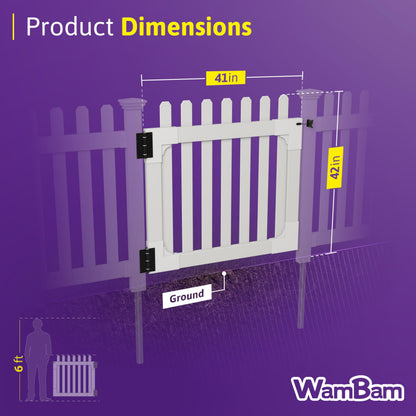 WamBam All American Flat Top Gate Kit, 3ft H, ZP19085