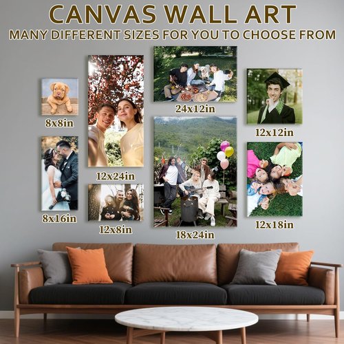 Custom Canvas Prints by [Brand Name] - Personalized Wall Art for Weddings, Family, and Pets | 40x20 Wrapped Frame