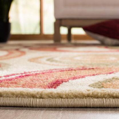 SAFAVIEH Lyndhurst Collection Area Rug - 8' x 11', Ivory & Multi, Mid-Century Modern Design, Non-Shedding & Easy Care, Ideal for High Traffic Areas in Living Room, Bedroom (LNH225A)