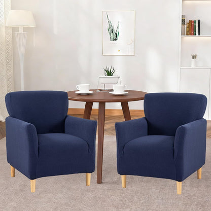 1 Blue,1PC) Stretch Chair Covers with Arms Piece Accent Chair Cover Banquet Armchair Slipcover Ice Patterned Jacquard