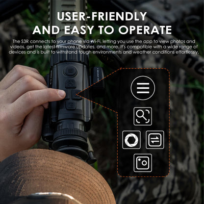 RIX STORM-S6R 12um 640 Thermal Scope 35mm with Laser Rangefinder(50Hz), Thermal RifleScope with 1968 Yards Detection Range and Ballistic Calculator, ≤1lb, Safety Level-Class I, Power Output＜1mW