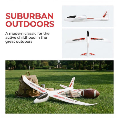 BESPORTBLE 2 Pack Kids Foam Airplane Toys 39 Inch Hand Throw Glider Planes for Outdoor Play and Hand-Eye Coordination