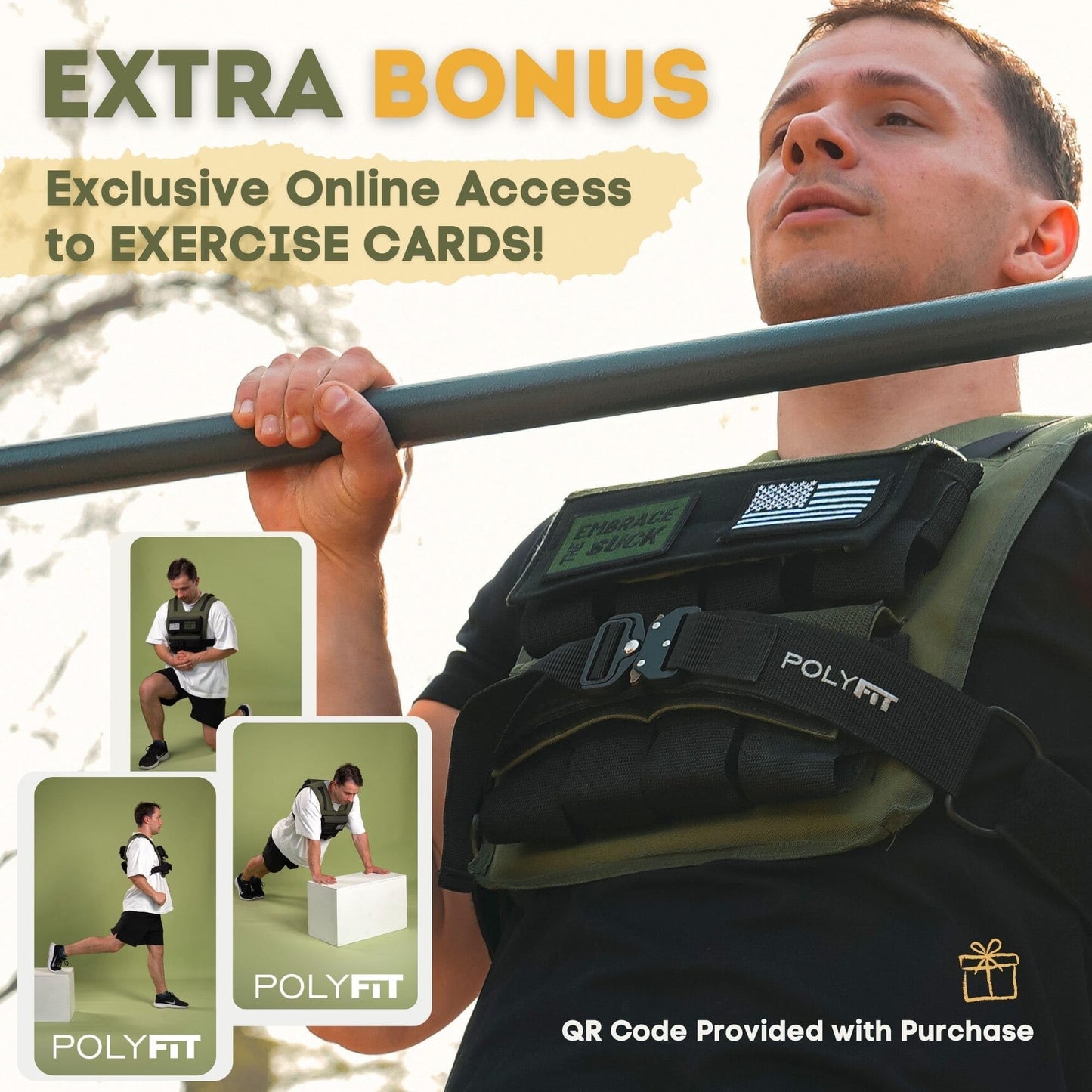 Polyfit (Warrior) Adjustable Weighted Vest - 25lb | 35lb | 45lb - Weight Vest with Adjustable Iron Weights for Men and Women - Workout Vest for Strength Training, Running, Walking, Rucking - GREEN - 20KG