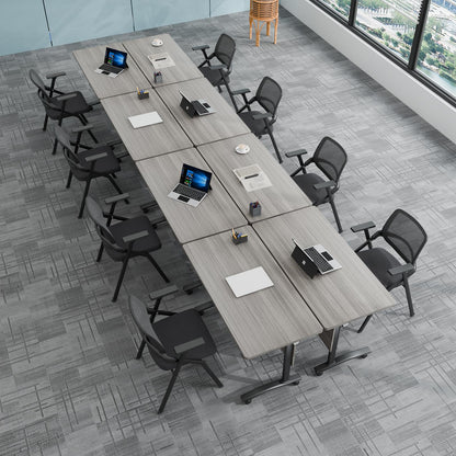 rzoizwko 4 Pack Folding Conference Table with Wheels,Heavy-Duty Flip-Top Foldable Conference Training Table System,Rolling Conference Room Tables for Office, Classroom Meeting Rooms,55.1IN