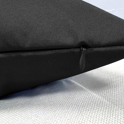 12x20 Set 2 VAKADO Lumbar Outdoor Waterproof Black Throw Pillow Covers of Decorative Tender Green Outside Patio