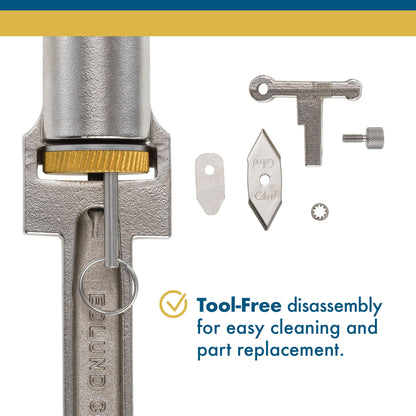 EDLUND #1 Edvantage Manual Can Opener – Improved Commercial Can Opener with Reinforced Gear, 4-Sided Blade, Easy to Maintain, and Made in USA