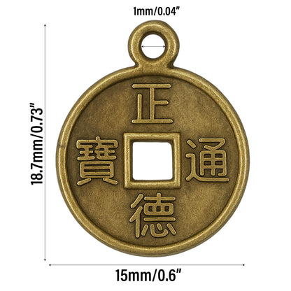 Bronze Chinese Coins – 190 PCS Ancient Antique Fashion Retro Jewelry Making Crafting Charms Findings Bulk for Bracelet Necklace Pendant Accessoires Lots Vintage Feng Shui Cash Arts Crafts Beading Tone