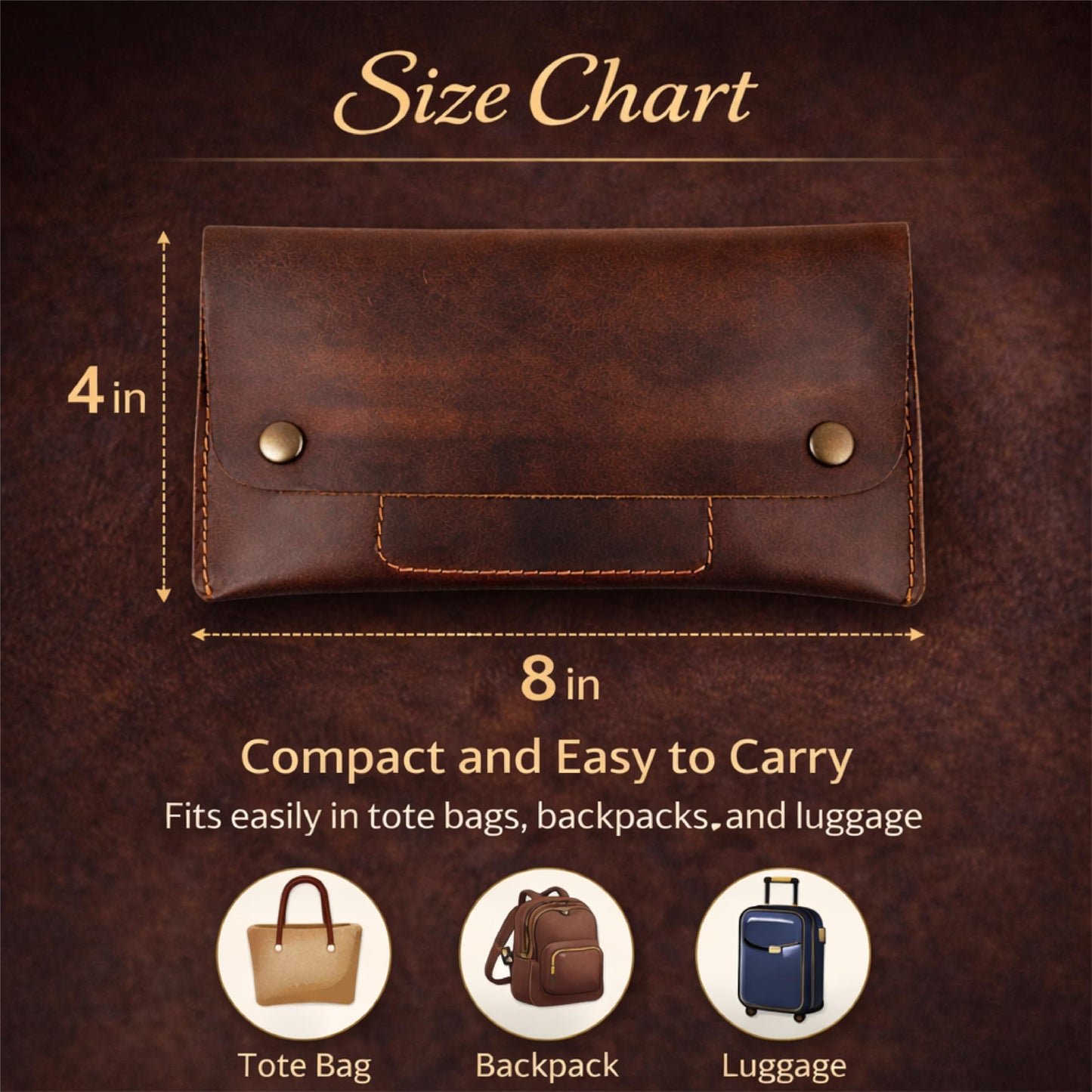 TheAntiq Leather Money Bag Currency Organiser Pouch, Dollar Bills Holder, Bills Organizer with Mobile Pocket, Money Envelope For Men and Women (Brown)