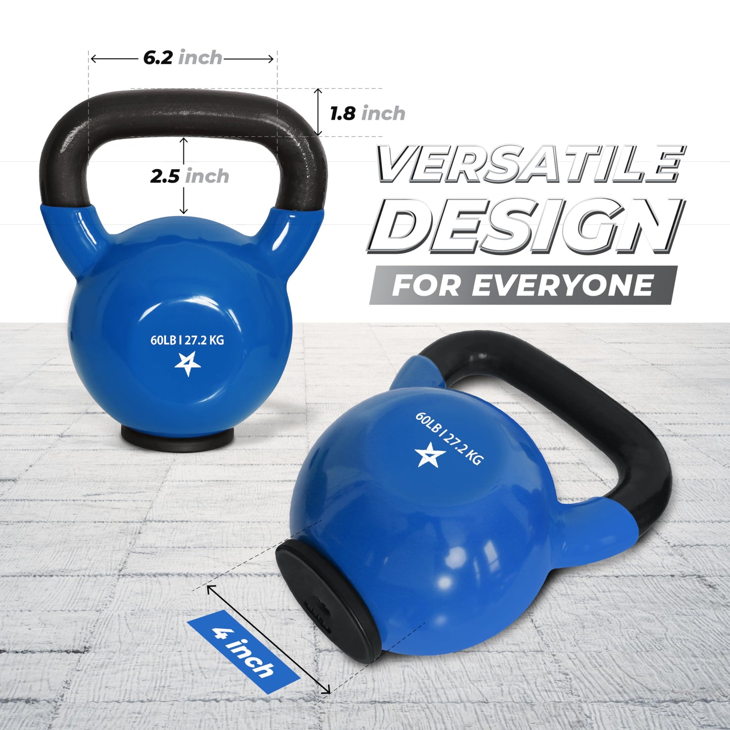 Yes4All Kettlebells Rubber Base, Kettlebell Set for Women, Strength Training Kettlebells Weights (10-65 lbs)