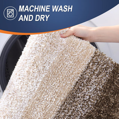 OLANLY Bathroom Rugs - Extra Soft Microfiber Mat with Rubber Backing | Quick Dry, Machine Washable, 30x20, Light Brown